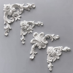 Moulures <span class=keywords><strong>de</strong></span> meubles en polyuréthane durables, sculptées en forme <span class=keywords><strong>de</strong></span> fleurs, décoratives, intérieures, plates, <span class=keywords><strong>pour</strong></span> villa, hôtel - Product Image 4