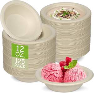 Plateau alimentaire en bagasse de canne à sucre, écologique, biodégradable, 100% compostable, à 5 compartiments, jetable - Product Image 1