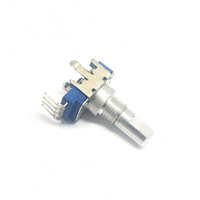Potentiomètre rotatif à 360 degrés de qualité supérieure, 11 mm, 4 broches, série R11, longue durée de vie, arbre métallique, film de carbone, rhéostats rotatifs à 2 gangs