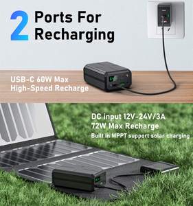 DC 12V 30000mAh CPAP Pin 65W đầu ra Ngân hàng di động sao lưu cho resmed airsense 10 aircurve 10 S9 hơi thở máy PD 100W - Product Image 5