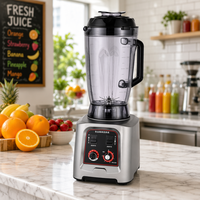 Mixeur Commercial Auto-Nettoyant 2,5 L 2000 W avec Lames en Acier Inoxydable, Sûr pour les Aliments, pour Smoothies et Préparations à Base de Pulpe Sèche, Idéal pour la Salle de Sport