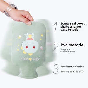 <span class=keywords><strong>Bouillotte</strong></span> avec couverture en peluche de dessin animé mignon sac d'eau chaude en PVC pour chauffe-pieds à main - Product Image 4
