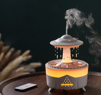 Diffuseur d'arômes ultrasonique UFO Cloud Raindrop avec télécommande, grand humidificateur d'air à brume, diffuseur d'huiles essentielles pour la maison et le bureau