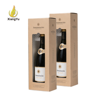 Caja de Regalo para Vino Corrugada Ecológica Personalizada con Ventana Troquelada, Suministro Directo de Fábrica con Logotipo Personalizado