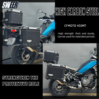 Adapté pour CF MOTO MT450, coffre à trois compartiments, cadre de coffre latéral en alliage d'aluminium pour moto, coffre 450MT