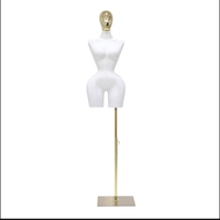 Maniquí de Mujer de Plástico Dorado de Talla Grande, de Alta Gama, con Pechos Grandes y Cintura Delgada, Modelo de Busto para Exhibición