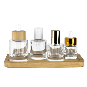 Thanh Lịch Bao Bì Mỹ Phẩm <span class=keywords><strong>30Ml</strong></span> Sang Trọng Trên Khuôn Mặt Huyết Thanh Tinh Dầu Chăm Sóc Da Thủy Tinh Nhỏ Giọt Chai Với Nắp Tre - Product Image 4