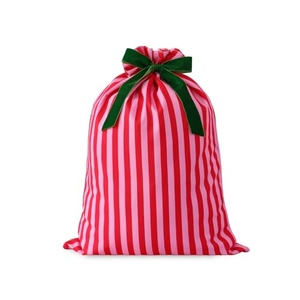 Sac de Noël en toile à rayures, imprimé bonhomme de neige, personnalisable, réutilisable, avec cordon de serrage, pour bonbons de Noël, vente en gros - Product Image 1