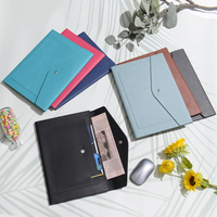 Porte-documents en cuir PU A4 avec fermeture magnétique, imperméable, pour réunions de bureau et affaires