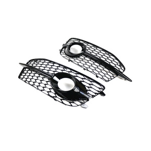 Calandres de pare-chocs avant en plastique ABS noir pour Audi Q3, motif nid d'abeille, pour feux antibrouillard, 2012-2014 - Product Image 5