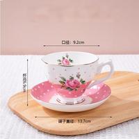 Vente en gros, ensemble tasse et soucoupe en céramique sur mesure pour tasse à boisson domestique Afternoon Tea Girl Tea Set de tasses à café en céramique