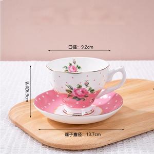 Vente en gros, ensemble tasse et soucoupe en céramique sur mesure pour tasse à boisson domestique Afternoon Tea Girl Tea Set de tasses à café en céramique - Product Image 5