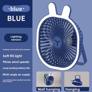 X418 Is-d510 Led Lighting Small <b>Table</b> Fan Electric Rechargeable Fan for Office Household - Product Image 4