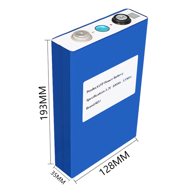 Brand New RuiDeJin Lifepo4 3.2V 100Ah Rechargeable Lithium Iron Phosphate Prismatic Semi-solid State Solar Systems Battery Home