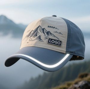 Casquette de papa en coton de haute qualité avec logo personnalisé brodé 6 panneaux casquette de randonnée réfléchissante - Product Image 6