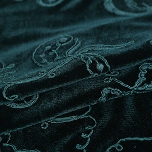 HA-15210B Chất Lượng Hàng Đầu Giá Tốt Polyester Nhung Vải Với Tất Cả Các Trên Dây Thêu Cho Phụ Nữ May Mặc - Product Image 3
