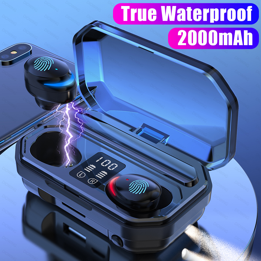 M15 TWS 5.1 Wireless Audifonos BT 5.1 M15 Earphones Stereo Waterproof Earphones Headphones 2000mAh Power Bank Flashlight