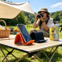 Support de tablette mobile pliable en silicone à fixation flexible, antidérapant, design créatif, angle réglable, personnalisable pour bureau et lit
