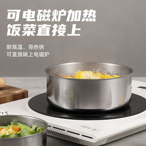 กล่องเก็บอาหารสแตนเลสแบบแม่เหล็ก ทรงกลม ปิดสนิท ขนาด 10 ซม. 12 ซม. 14 ซม. 16 ซม. 18 ซม. ชุดสำหรับใช้ในตู้เย็นและการเดินทาง - Product Image 5