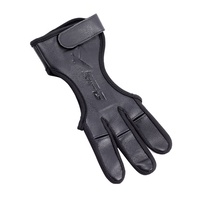 Gant de tir à l'arc STARCN à 3 doigts, gant de tir à l'arc en cuir de daim de qualité supérieure avec embouts antidérapants épaissis et sangle Velcro réglable