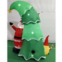 Décoration de Noël gonflable personnalisée, Père Noël gonflable avec arbre et lumière LED, ornements de fête de jardin en plein air