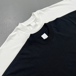 T-shirt en coton 100% de haute qualité, col rond, surdimensionné, lourd, personnalisé, décontracté, coupe ample, manches courtes, t-shirt uni pour homme - Product Image 3