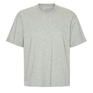 T-shirt en coton surdimensionné pour homme, col rond, manches courtes, couleur unie, teinture unie, vente chaude, design vierge personnalisable - Product Image 2