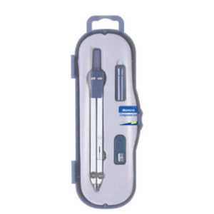 Set di Compassi di Precisione Mengfu M-0070 in 3 Pezzi, Metallo Argentato e Plastica per Uso Scolastico e Studentesco in Geometria e Disegno - Product Image 1