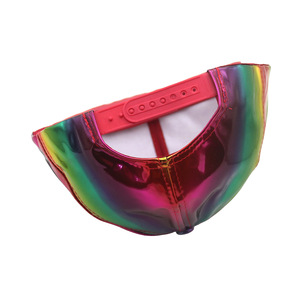 Nueva Gorra de Béisbol de 6 Paneles con Diseño Degradado de Color, Estilo Europeo Americano, Reflectante, de Cuero <span class=keywords><strong>Láser</strong></span>, para Moda y Protección Solar - Product Image 4