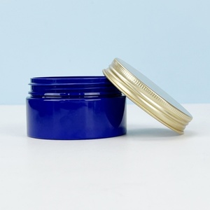 25ml 100ml Cosmetic Container Packaging Color Customization, Custom logo Silk Screen Hot Stamping <b>Plastic</b> <b>Jar</b> with Aluminum Cap - Product Image 2