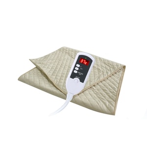 Cream-colored Far Infrared <b>Heating</b> Electric Blanket Bed Warmer Electric Heated Blanket Throw with Timer - Product Image 5