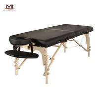 Mt Embrace-Rudy Factory Table de massage en bois professionnelle, portable, légère et pliante Lit de massage pour cils avec dossier