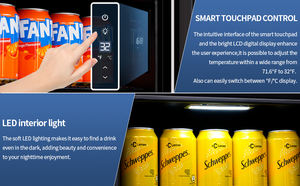 Transparent Glass Door 30L Mini <b>Fridge</b> Portable Custom <b>Freezer</b> Display Cooler <b>Small</b> Refrigerator for Bedroom Hotel - Product Image 5