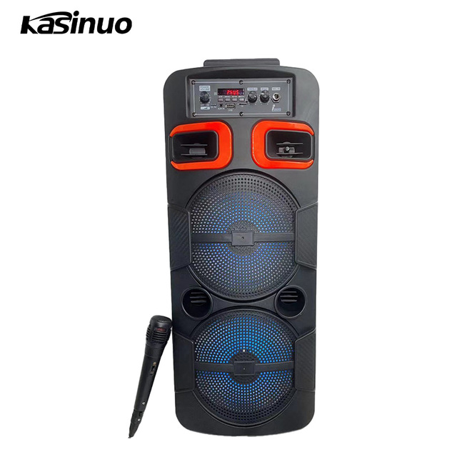 Source Factory Dual Wireless Outdoor DJ Party Music Player Big Led Light Speakers Battery Powered High Power Bass Sound Speaker