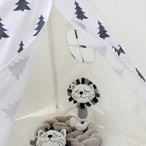 Indio niños tienda jugar <span class=keywords><strong>casa</strong></span> árbol negro de lona de algodón estampada teepee tienda para los niños - Product Image 3