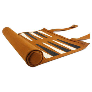 Tablero de Backgammon de Cuero Hecho a Medida con Madera Fina, Juego de Backgammon de Cuero Plegable Personalizado para Aficionados al Ajedrez, Uso en Exteriores - Product Image 3