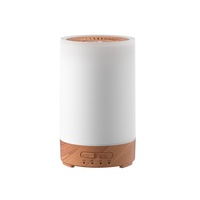 Nouveau diffuseur d'aromathérapie humidificateur veilleuse à technologie ultrasonique, capacité 0,5 L, design grain de bois coloré, mini silencieux