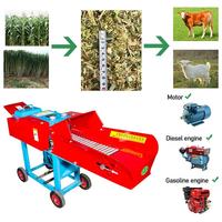 Machine à hacher le foin, coupe-herbe diesel à grande vitesse pour hacher et broyer le foin, mini ensilage de Tanzanie
