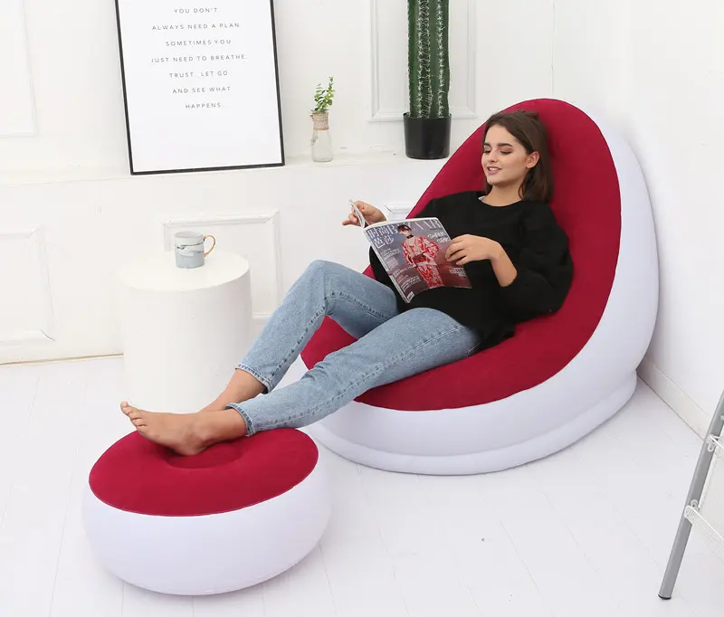 2021 פופולרי נייד מהיר מתנפח מקורה אוויר כיסא, משרד אוויר ספה כיסא עם לוגו הדפסת יוקרה טרקלין ספה בית