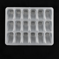 Plateau électronique en plastique ESD transparent noir à absorption des chocs, plateau à cloques électronique, plateau pour composants électroniques