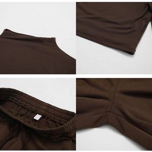 XIANDA Setelan Olahraga Wanita Kasual Atletik Yoga Fitness Kompresi Lengan Panjang Crop Celana Panjang Longgar Gym Sport 2 Potong Pakaian Olahraga - Product Image 5