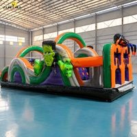 Parcours d'obstacles gonflable Wipeout, jeu sportif de course d'obstacles gonflable pour adultes