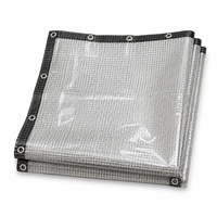 Rideau en bande de PVC transparent sur mesure 450-650 g/m² en rouleau maillé pour la cloisonnement des entrepôts et des chambres froides