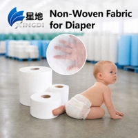 Tissu non tissé SS/SMS 15 g/m² pour serviettes hygiéniques, matière première pour couches jetables 100 % PP, tissu non tissé hydrophile SSS