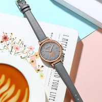 Jam Tangan Wanita CURREN 9078 Merah 2022, Dial Bunga Menawan, Jam Tangan Quartz untuk Gaya Berpakaian, Jam Kulit Wanita