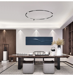 Yeni tasarım Dc48V ark yuvarlak esnek floş yüzey ticari manyetik tavan şerit parça raylı sistem komple Led parça ışıkları - Product Image 1