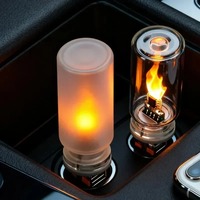 Auto-Ambientelampe Nachtlicht für Ferienhaus Auto-Dekoration Fahrzeuginnenbeleuchtung 5V USB LED-Blitzkerzen Glühbirne