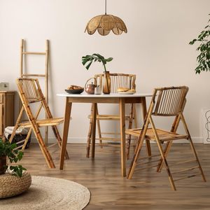<b>Stackable</b> Foldable Durable Wedding Retail Rental Event Banquet Folding Bamboo <b>Chair</b> Wood - Product Image 5