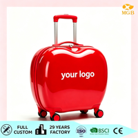Valise à roulettes pour enfants en ABS, motif dessin animé mignon, design pomme, cadeau de Noël, fournie directement par l'usine