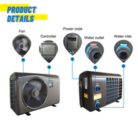 Pompe à chaleur pour piscine à source d'air R32, armoire en acier galvanisé, compresseur rotatif, chauffe-eau pour spa, pour usage extérieur et hôtelier
